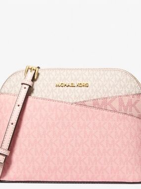 Michael Kors Pink and Cream Jet Set Crossbody NWT